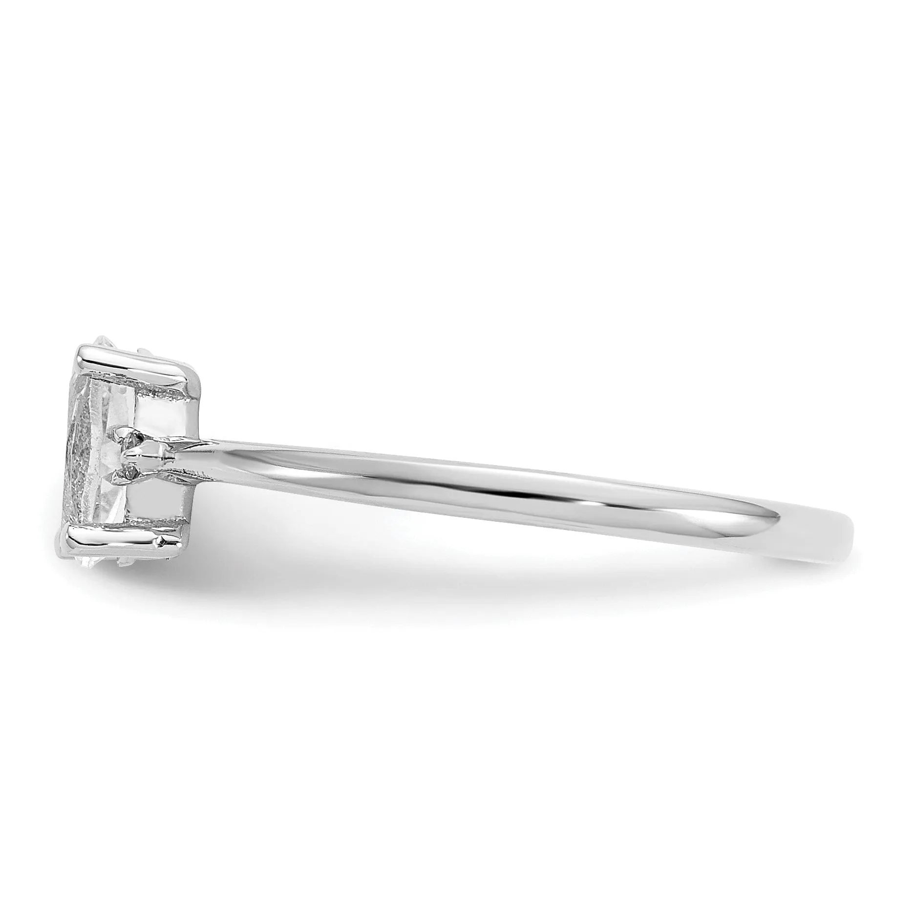 14k White Gold Diamond White Topaz Ring