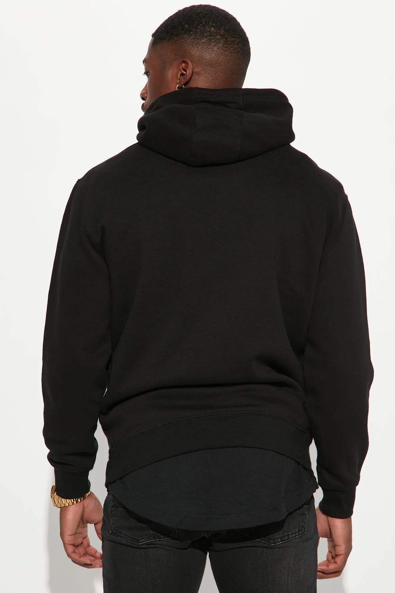 8 Ball Embroidered Hoodie - Black