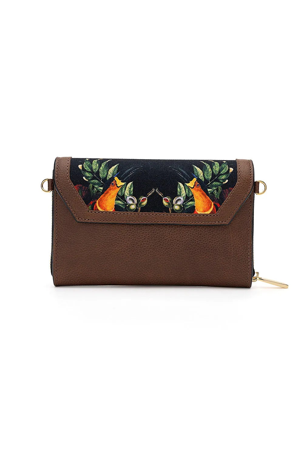 Amarantha Toucans Brown Wristlet