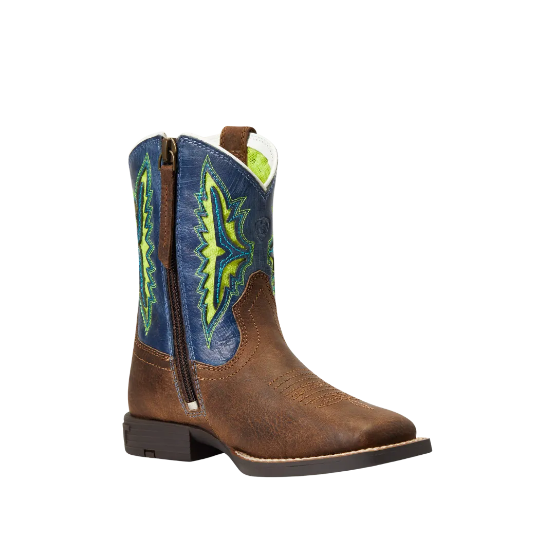 Ariat Kids Koel VentTEK Wide Western Rowdy Rust Square Toe Boot