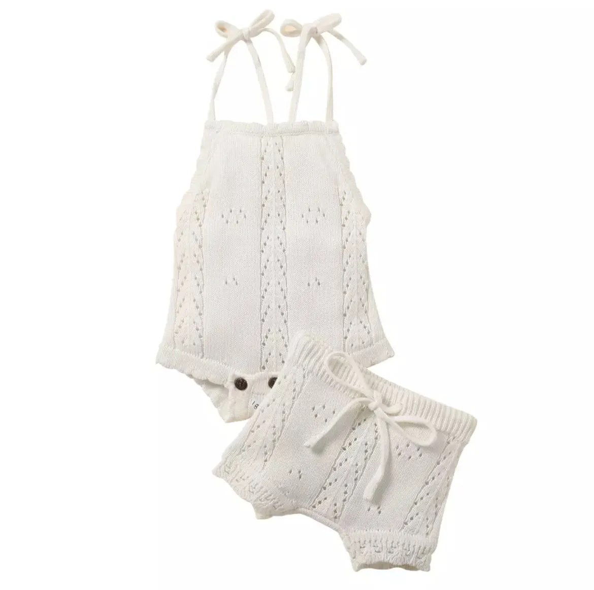 Baby Girls Knitted Set -White