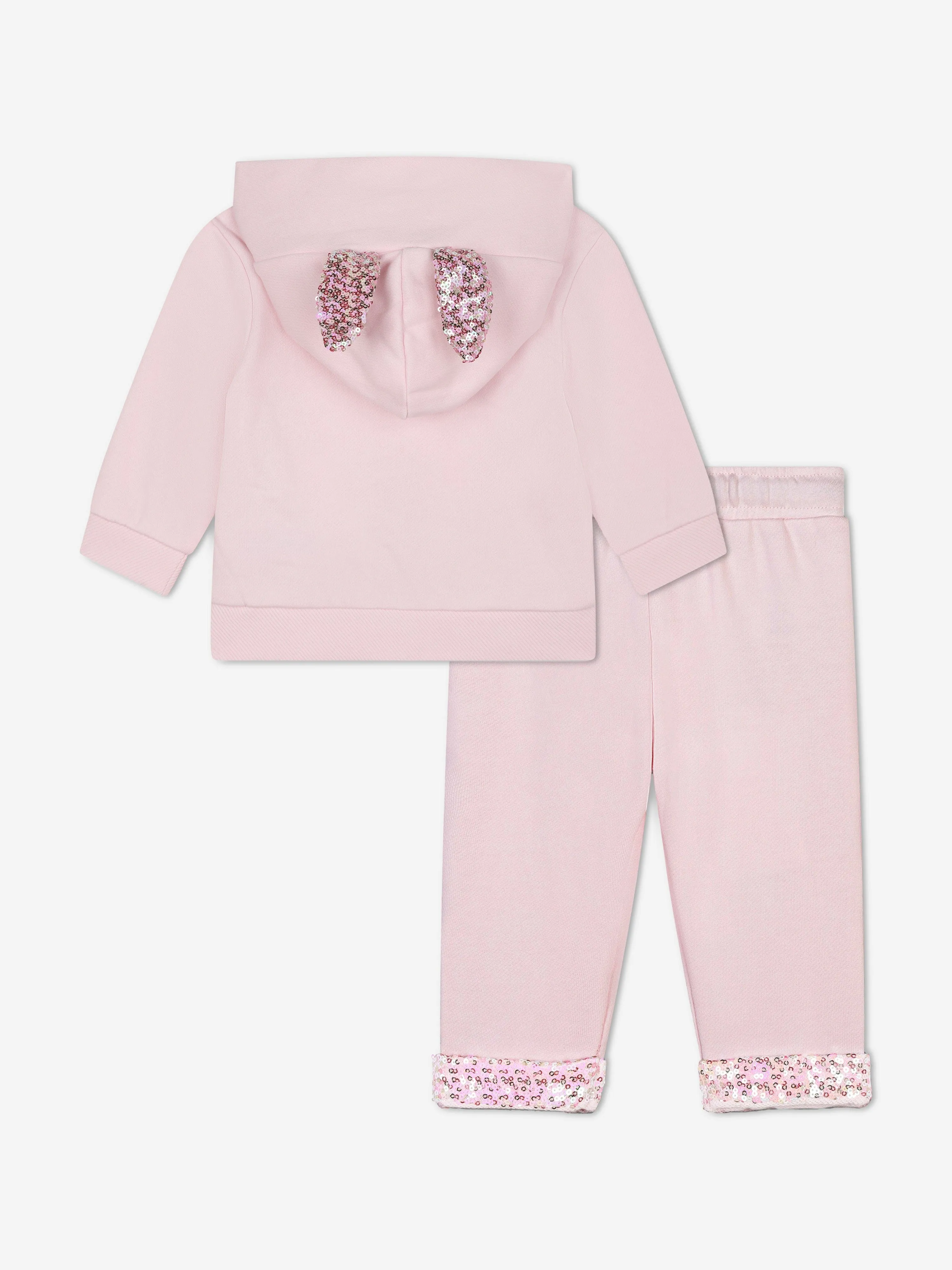 Billieblush Baby Girls Bunny Tracksuit in Pink