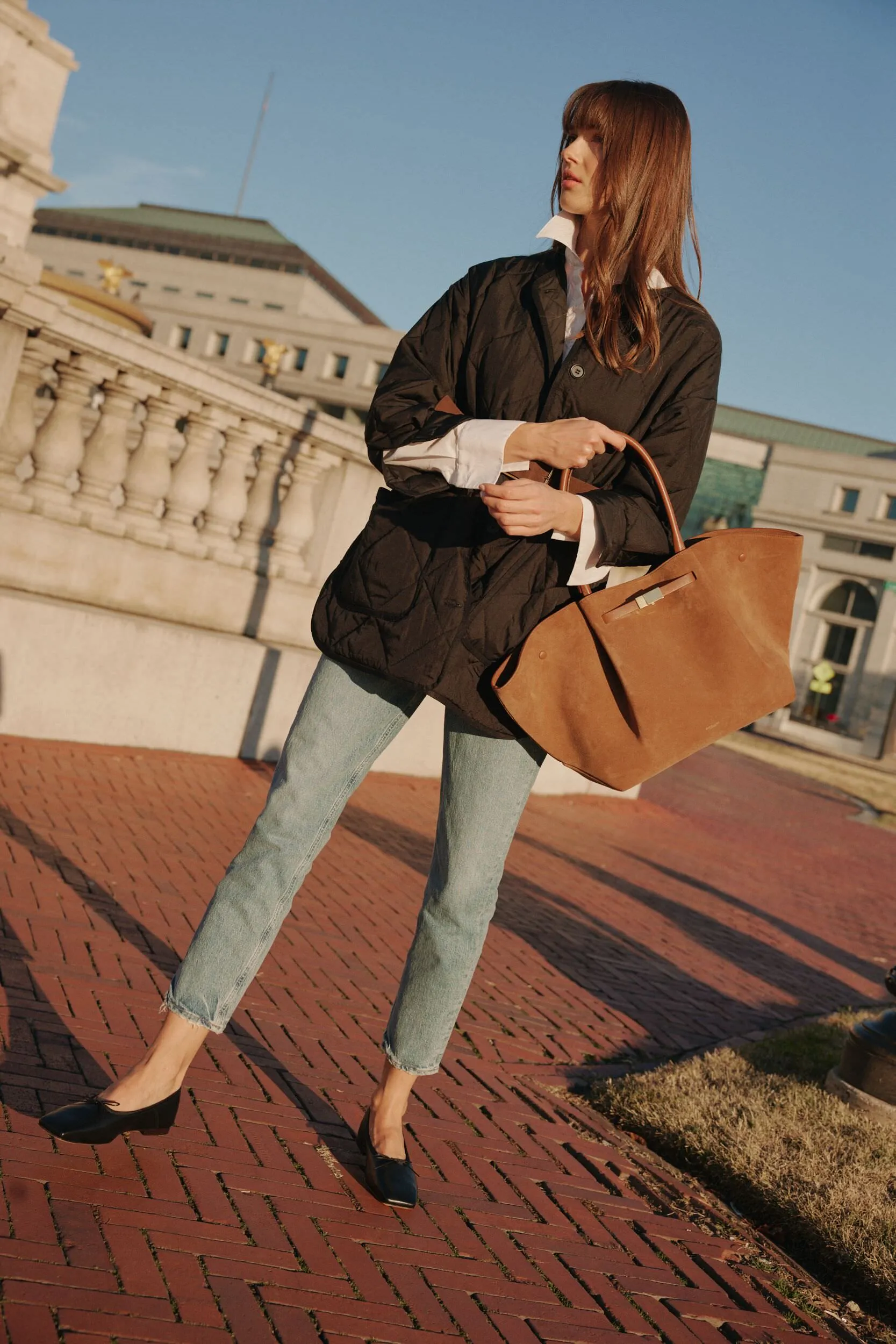 Black Square Toe Ballerina