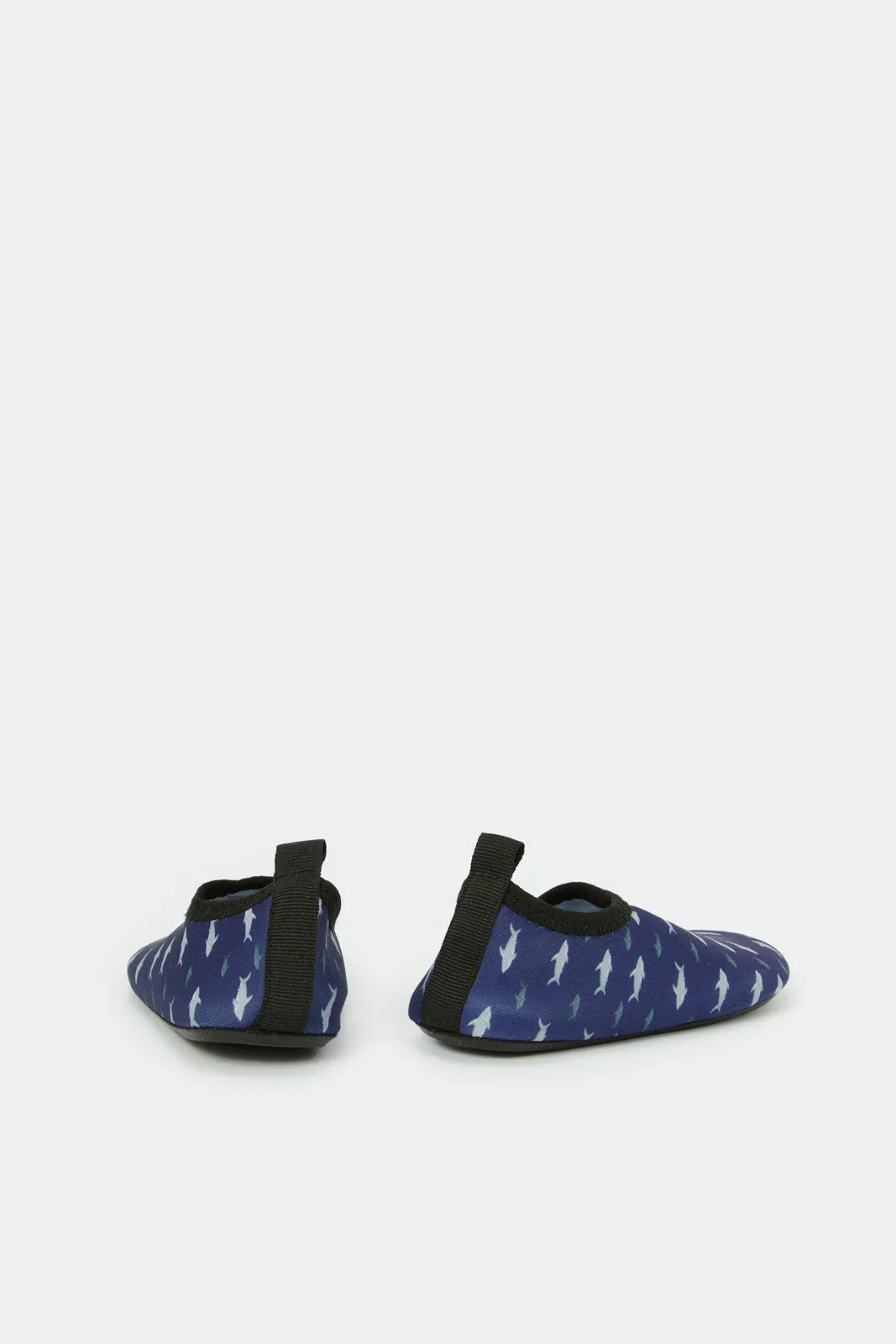 Boys Navy Printed Shoes