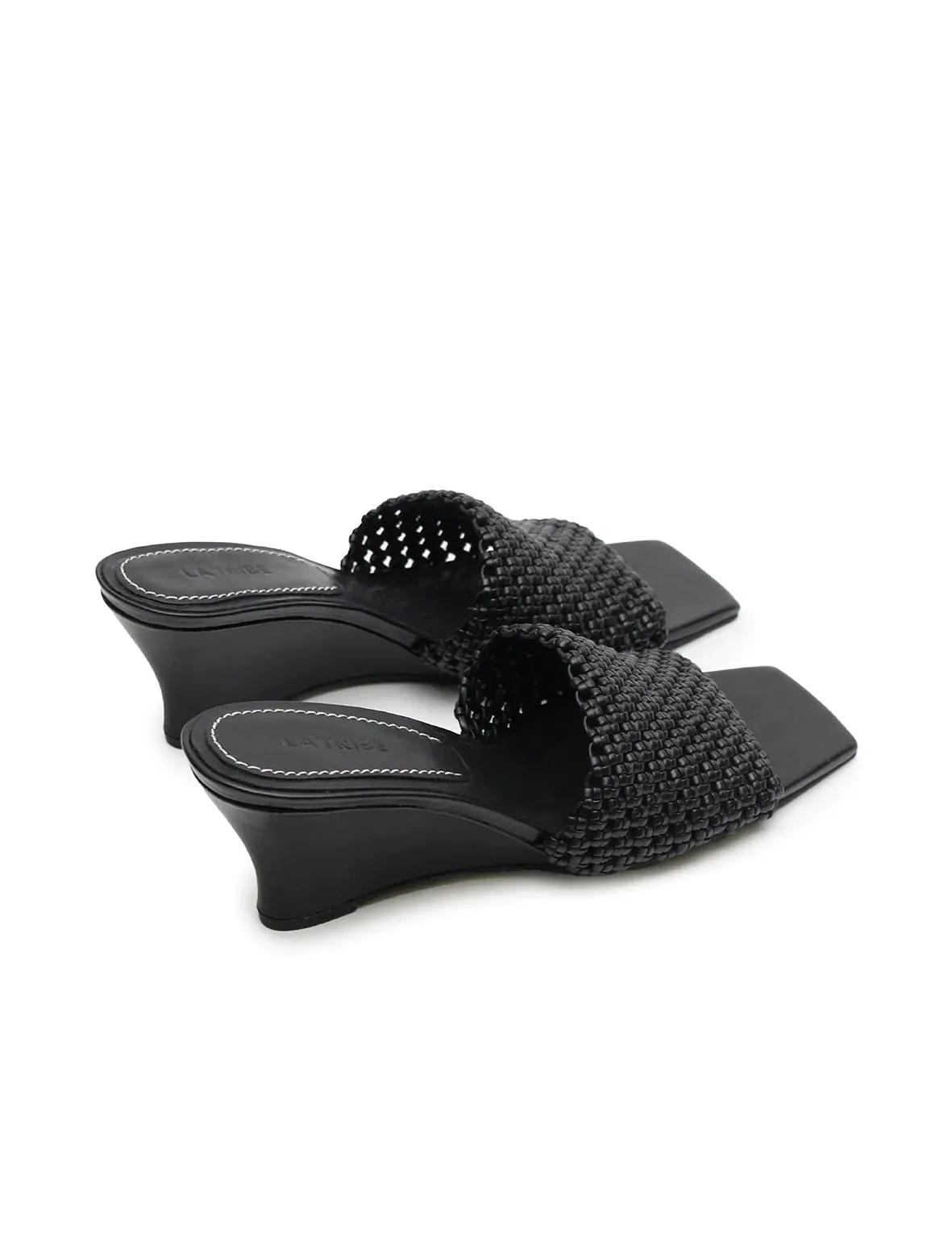 Braided Wedge Heel | Black | LAST SIZE | Final Sale