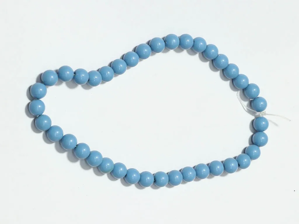 Bright Blue Circular Plastic Beads - 10 mm