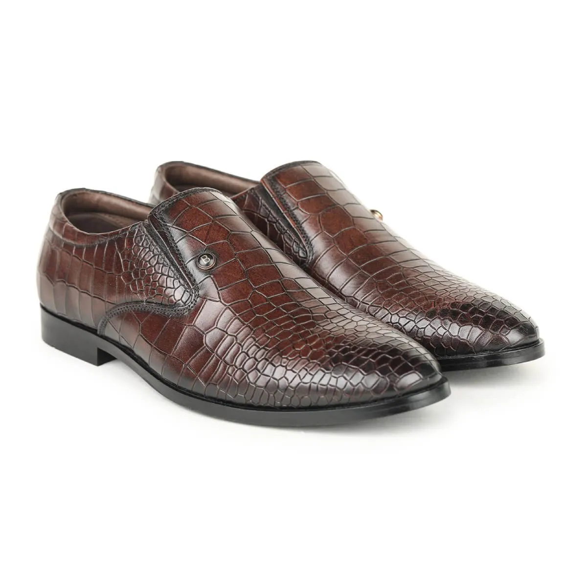 Britmen CP-11 Exotic Crocodile Print Loafers