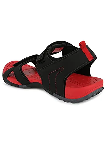 Campus Kids Boys String-K BLK-RED Outdoor Sandals -12 UK/India