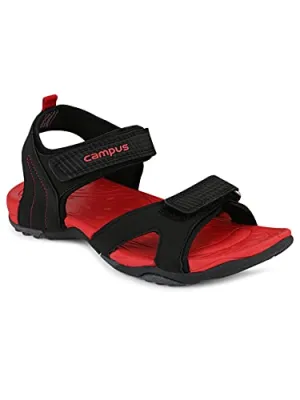 Campus Kids Boys String-K BLK-RED Outdoor Sandals -12 UK/India