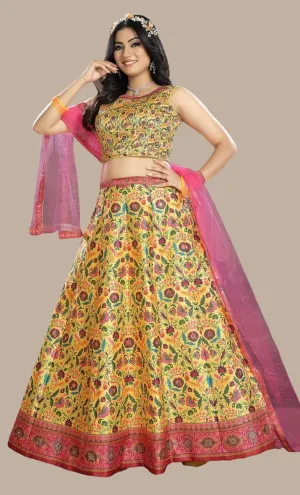 Canary Yellow Chania Choli Set