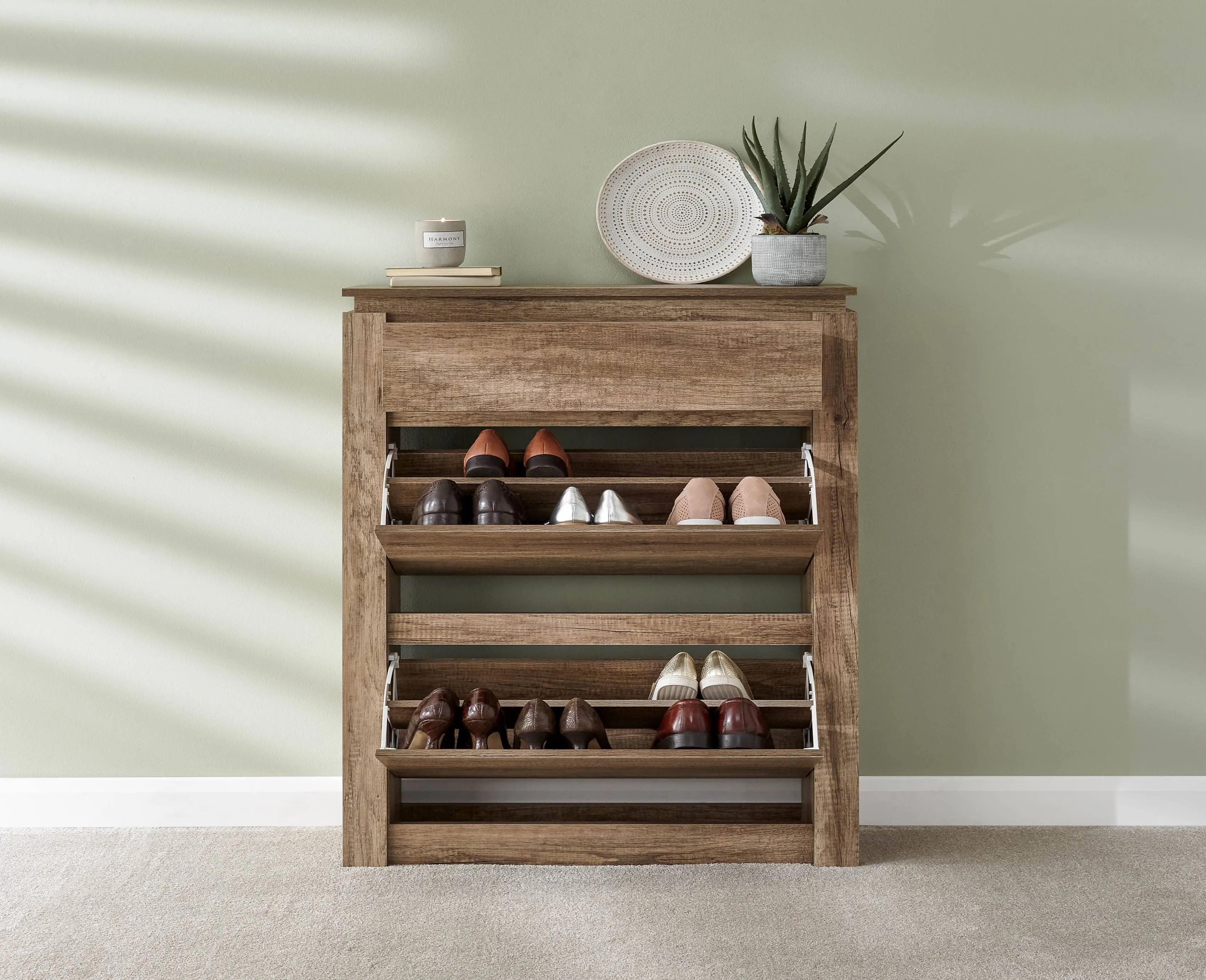 Canyon Oak Shoe Cabinet