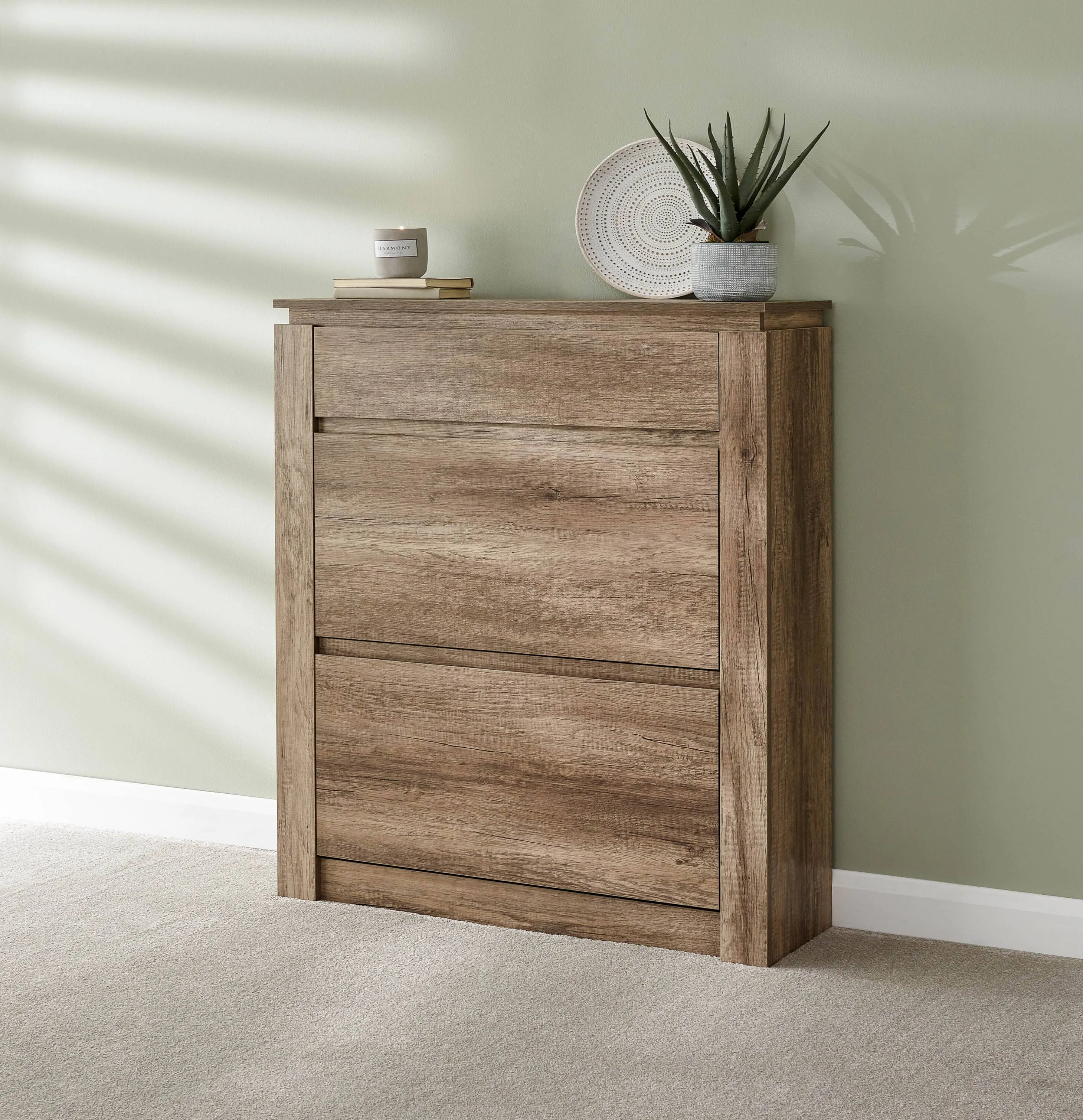 Canyon Oak Shoe Cabinet