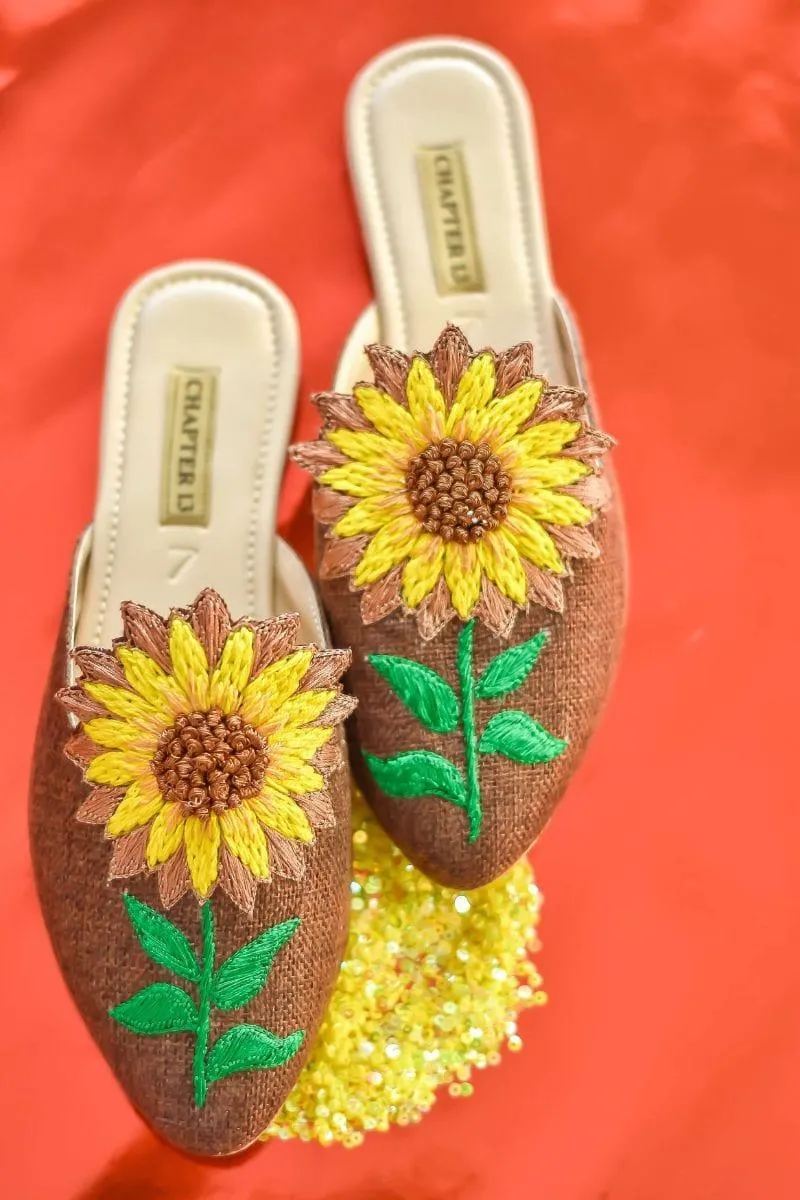 Chapter 13 - Dark Brown Sunflower Mules