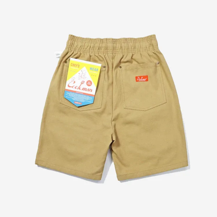 Chef Shorts Front Pocket - Canvas Peanut