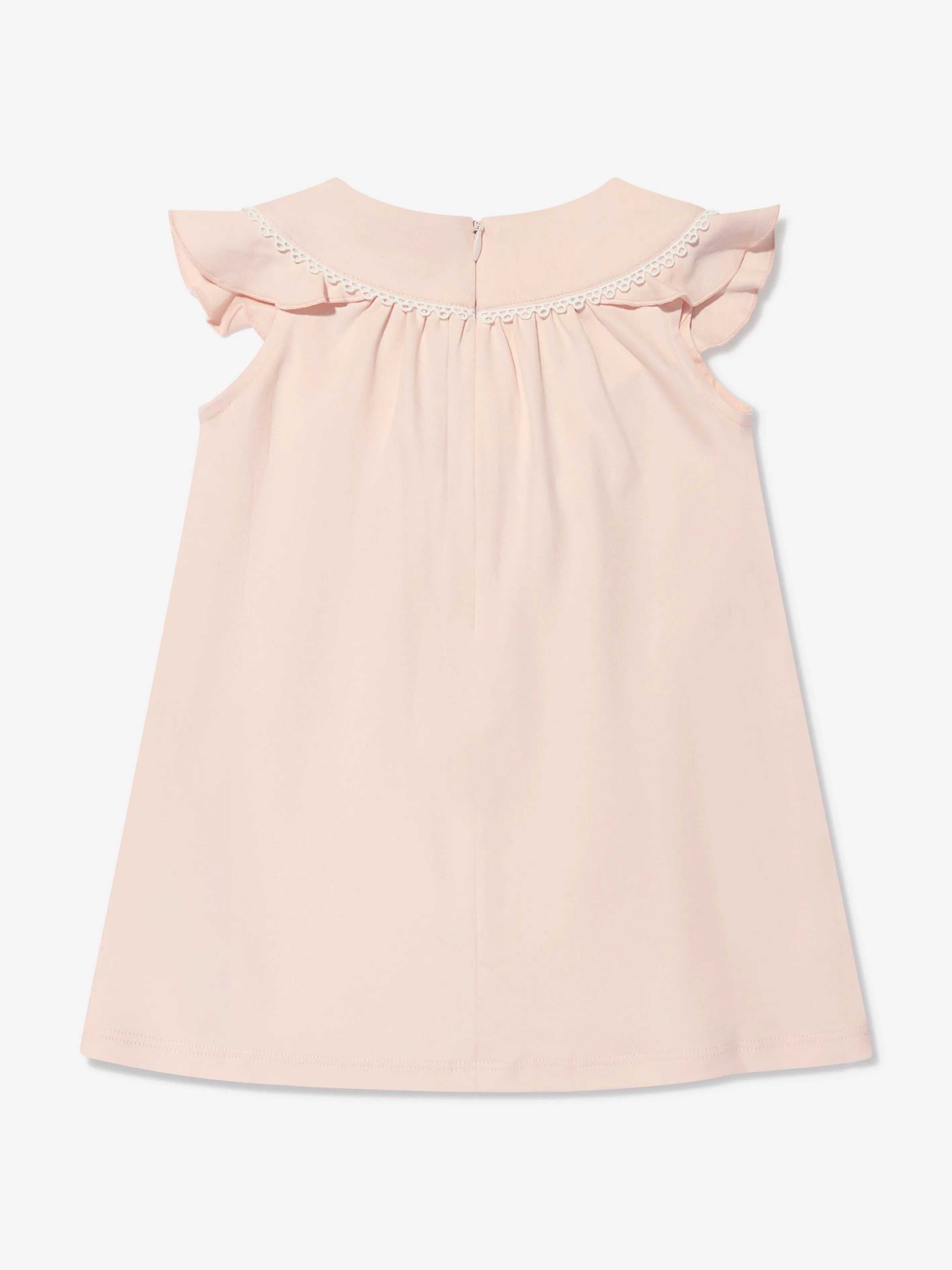 Chloé Baby Girls Organic Cotton Ruffle Dress in Pink