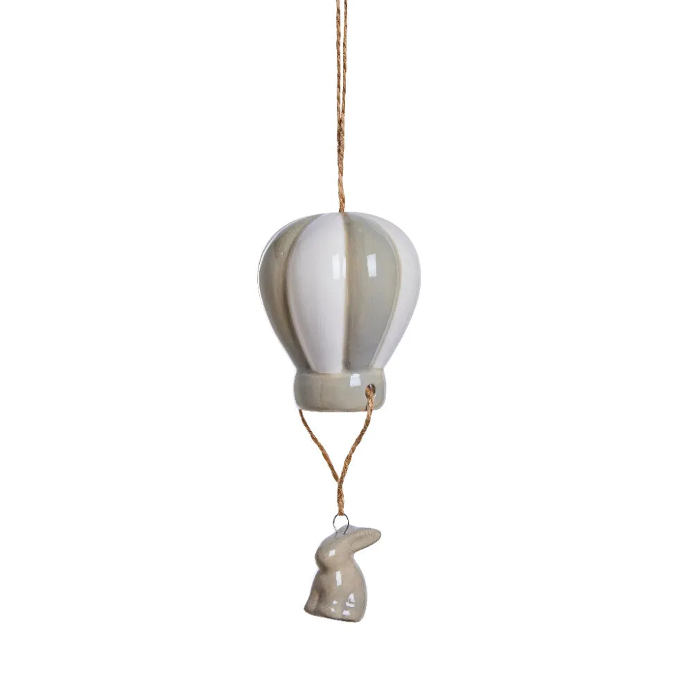 Deifilia air ballon/bunny ornament ceramics dark taupe