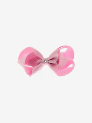 Dotty Daydreams Girls Powder Pink Bow Hairclip