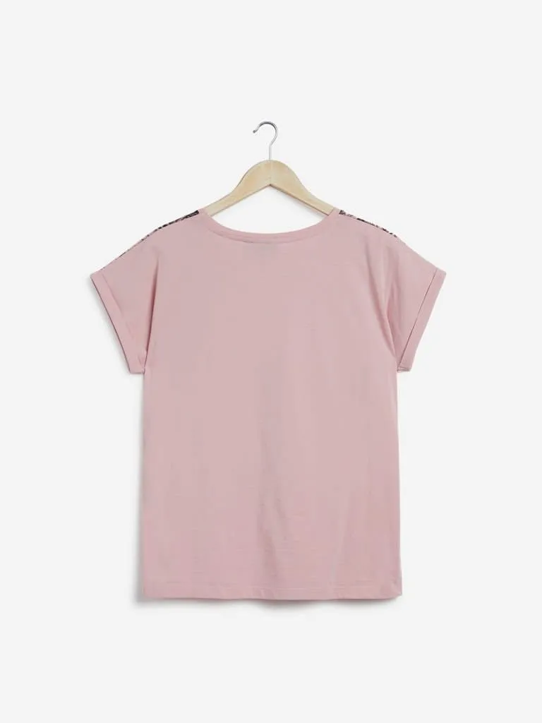 Gia Curves Pink Floral Bella T-Shirt