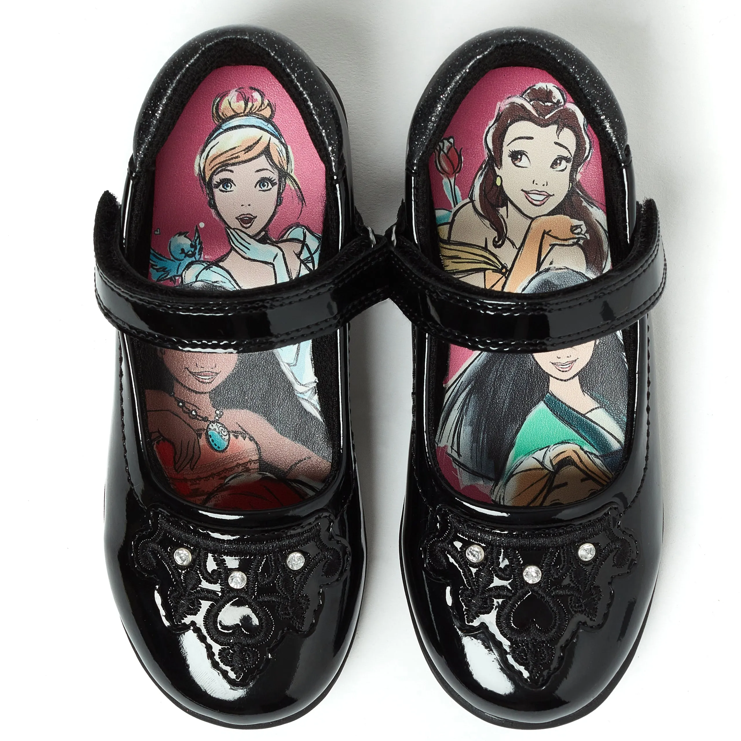 Girls Disney Princess School Shoes