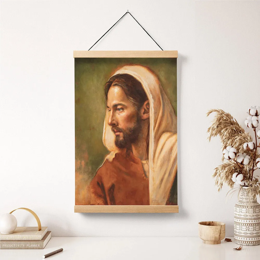 Graven Upon My Hands Hanging Canvas Wall Art - Jesus Picture - Jesus Portrait Canvas - Religious Canvas