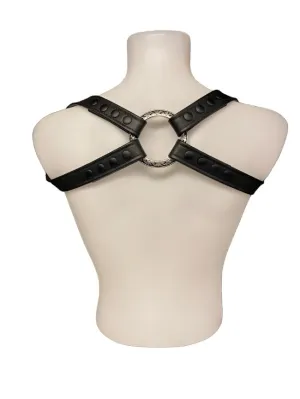 Harness - Back Strap with Black Snaps - Large