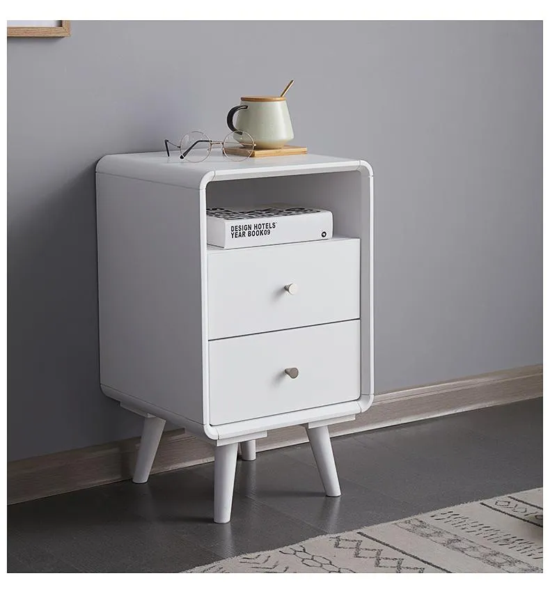 JAMES Nordic Solid Wood Bedside Cabinet Bedroom Style 35cm