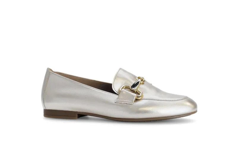 Jangle Metallic Gold Loafers