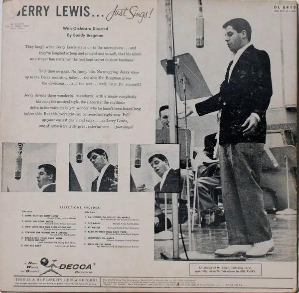 Jerry Lewis (3) - Just Sings (LP, Album, Mono) (VG )