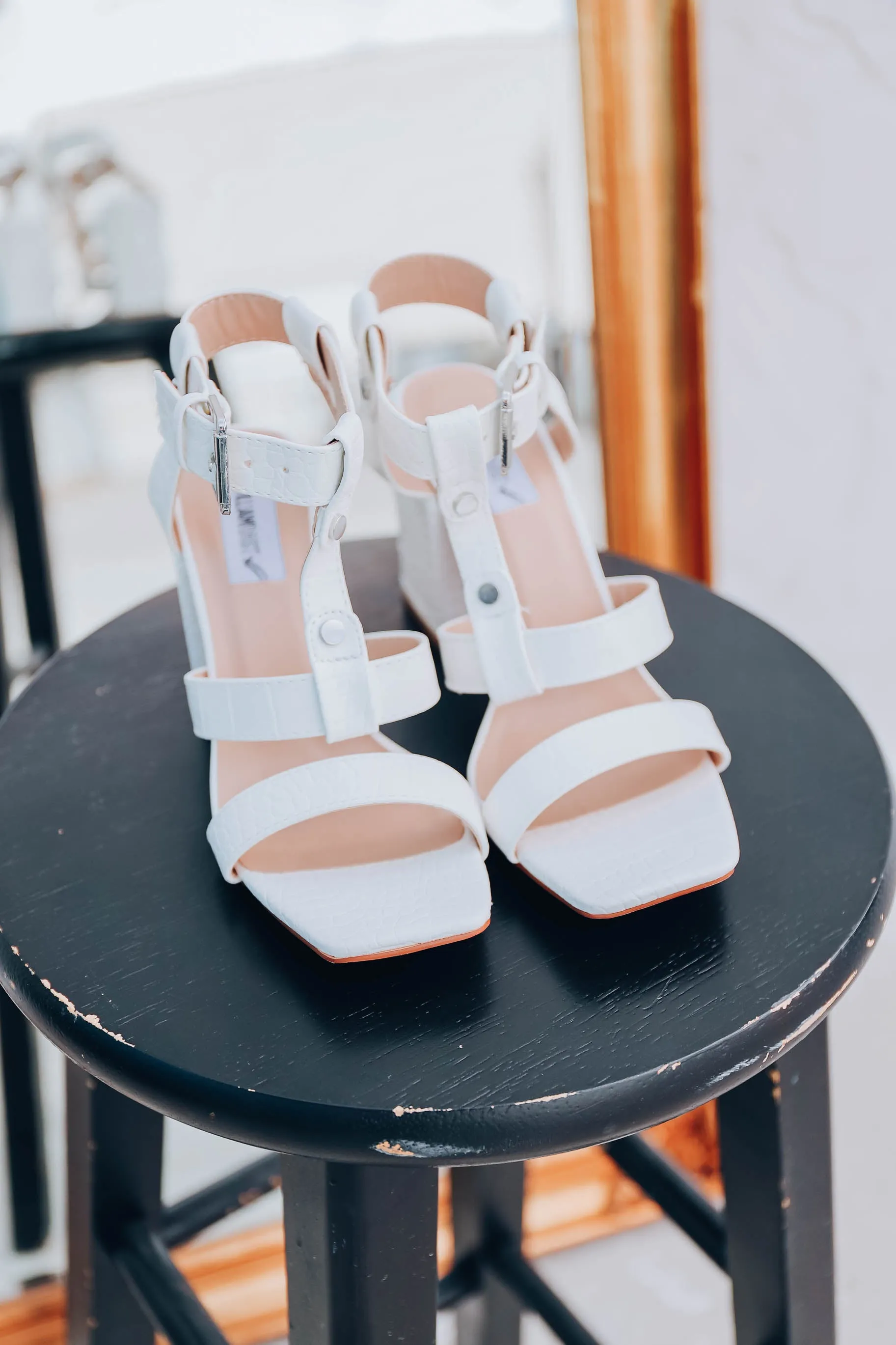 Kenya Block Heel Sandal - White