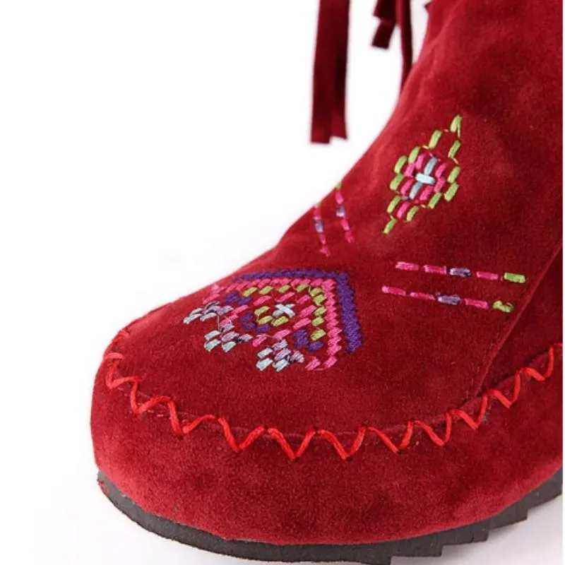 Knee High Native American Moccasin Boots