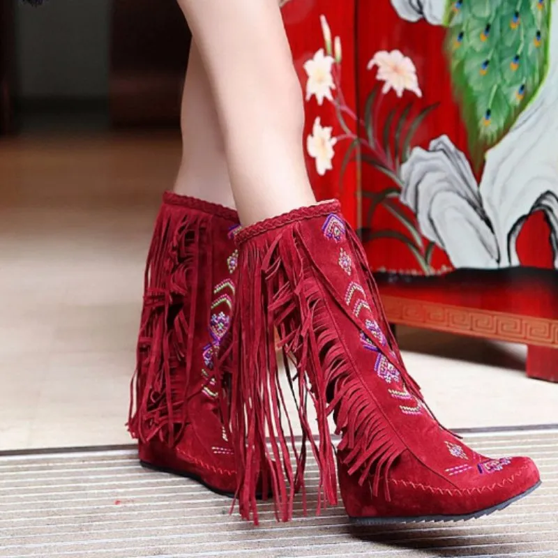 Knee High Native American Moccasin Boots