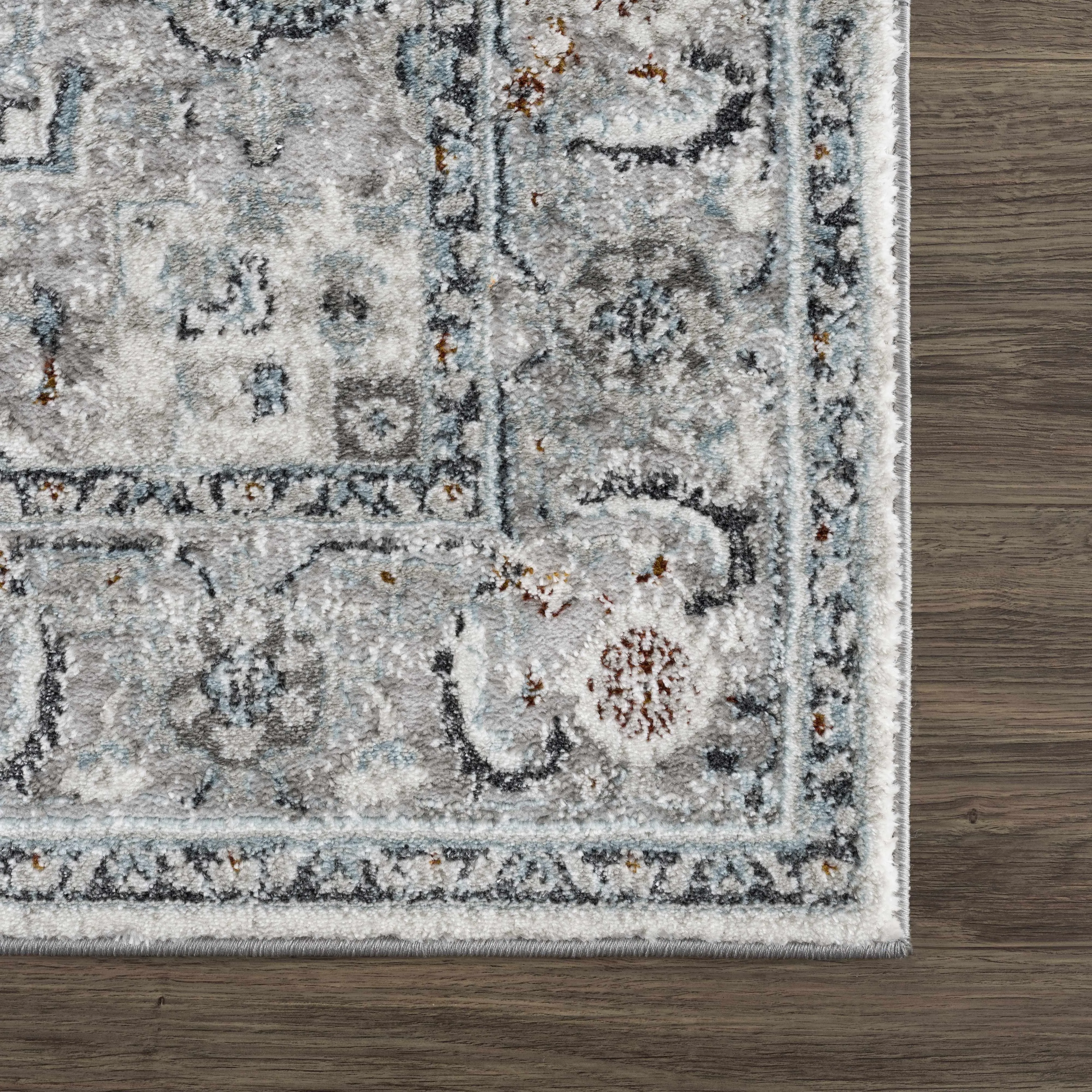 Liverpool Gray & Blue Area Rug - Clearance