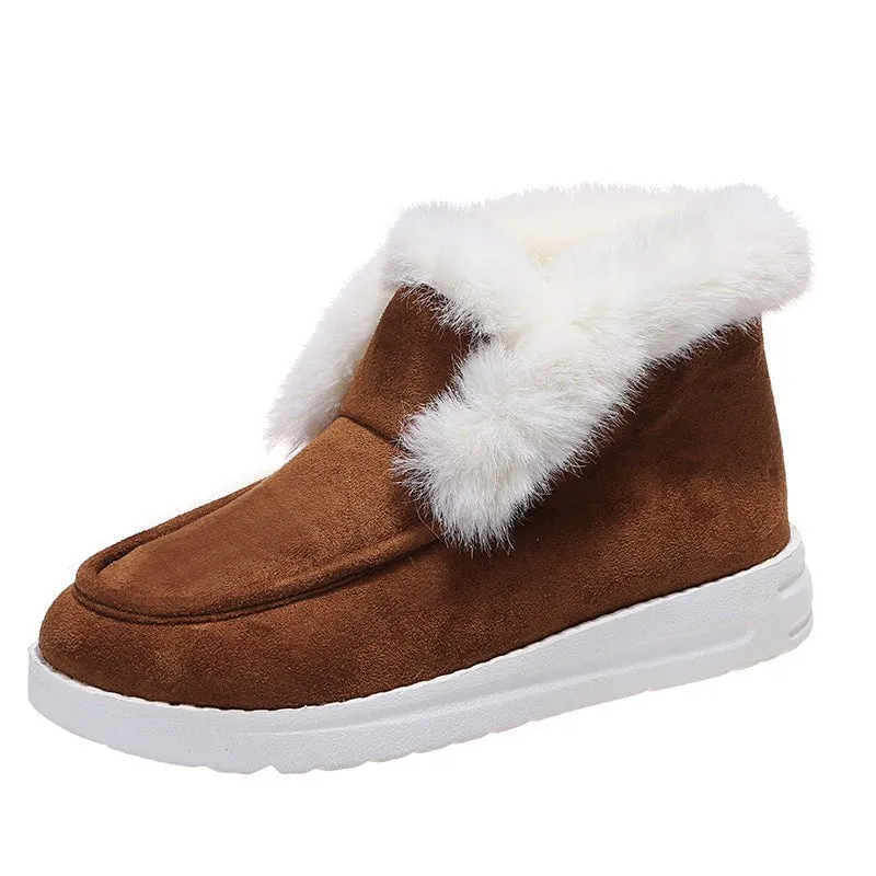 LovelyRLovely Women's Warm Plush Fur Ankle Boots