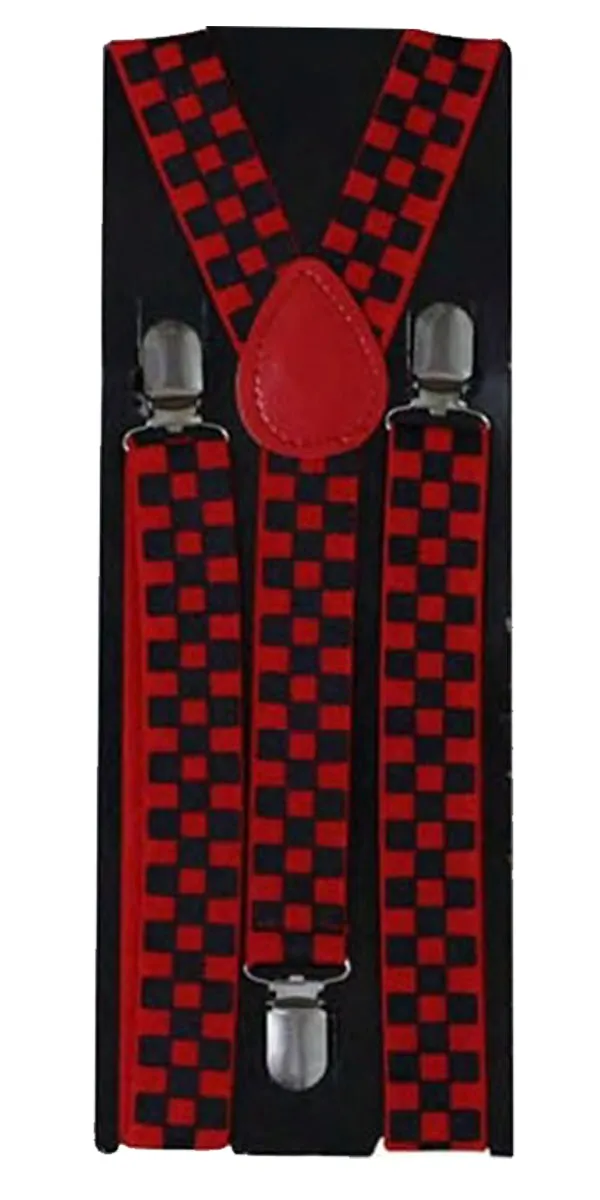 Men’s Adjustable Printed Designs Slim Braces 2.5 Cm Wide Trouser Suspenders Clip on Fancy Dress Accessory