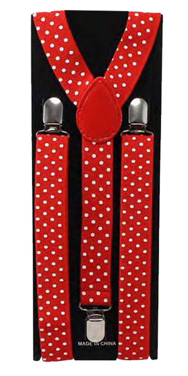 Men’s Adjustable Printed Designs Slim Braces 2.5 Cm Wide Trouser Suspenders Clip on Fancy Dress Accessory