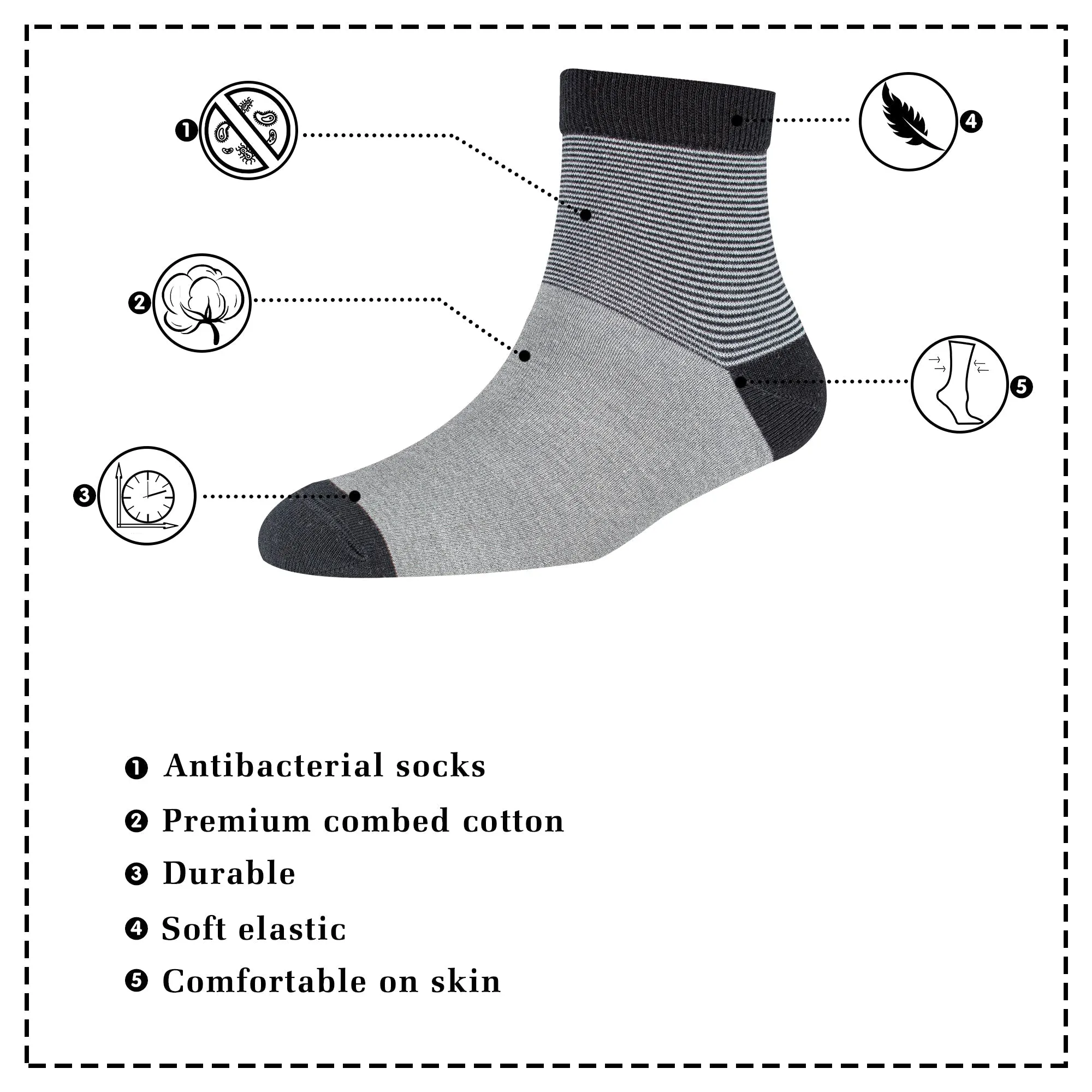 Men's AL034 Pack of 3 Ankle Socks