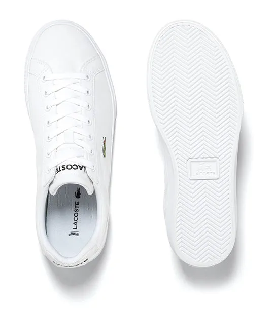 Men's Lacoste Lerond Pro Baseline Leather Trainers White/White