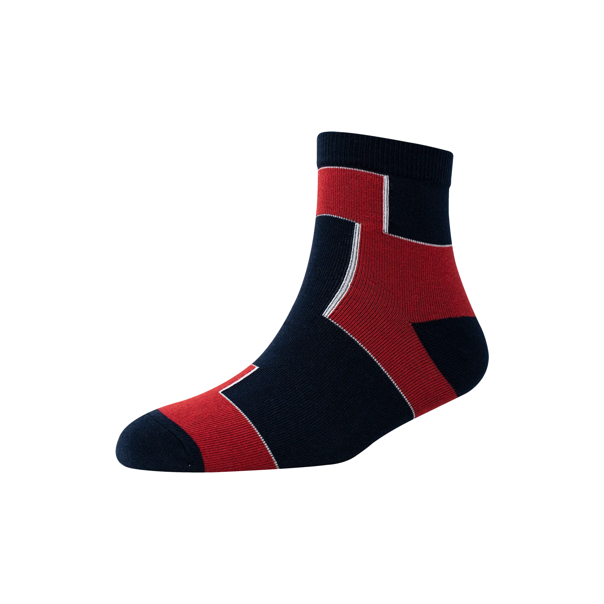 Men's YW-M1-248 Two Block Ankle Socks