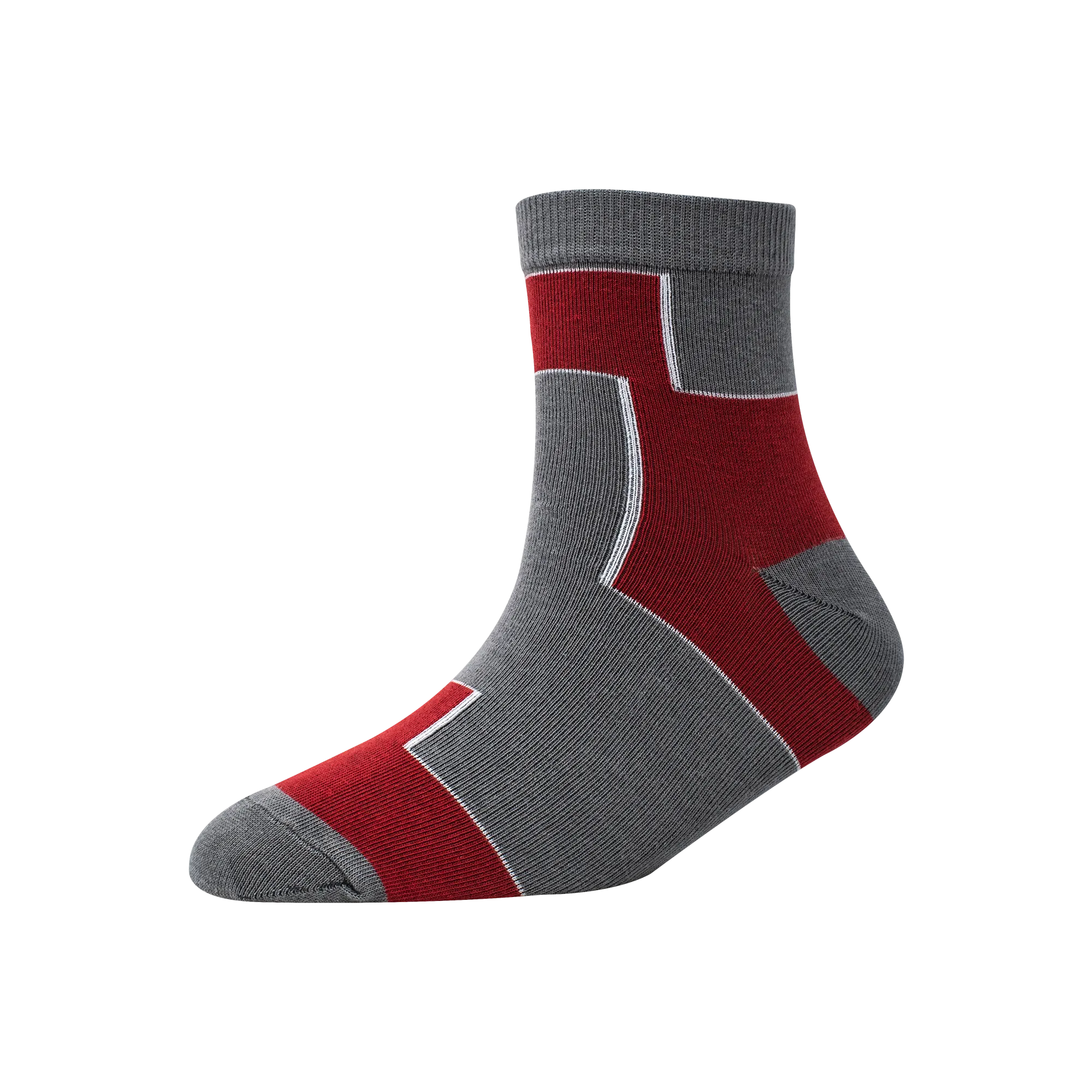 Men's YW-M1-248 Two Block Ankle Socks