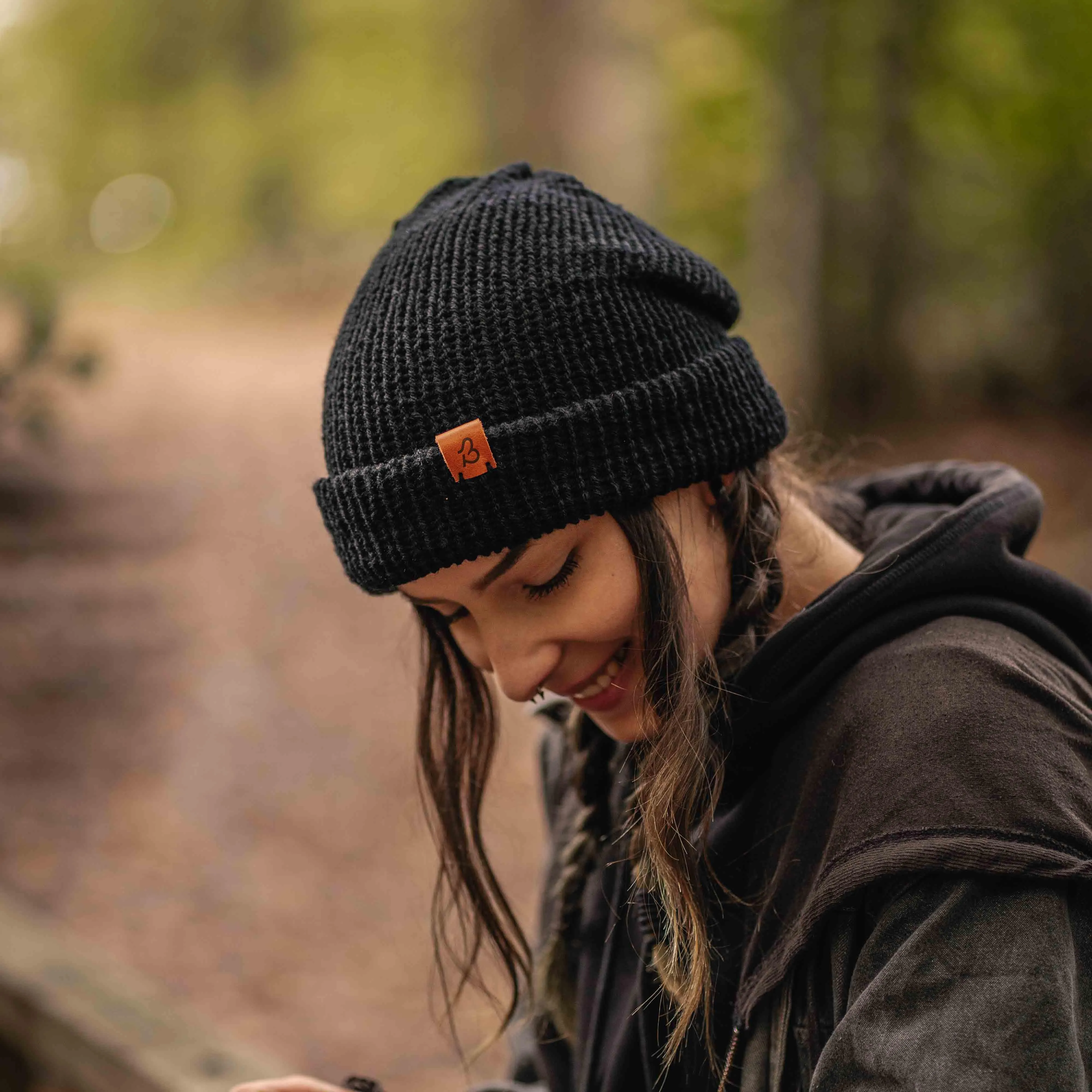 Midnight Black Slack Fit Wooly Hat