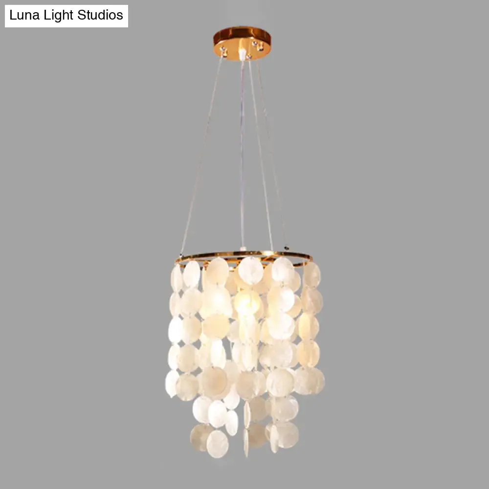 Minimalist Shell Gold Pendant Light - Elegant Dining Room Chandelier