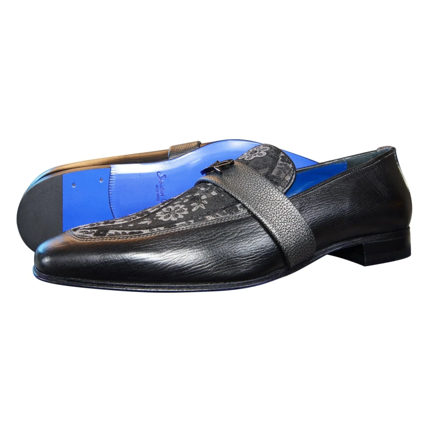 Nero Gunmetal Paisley Loafer