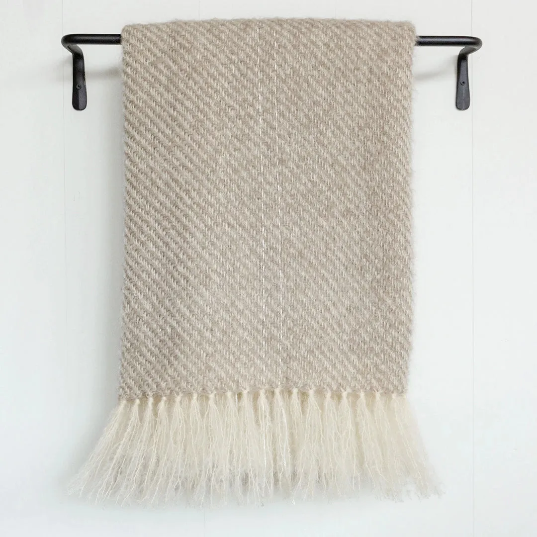 Nimbus Gray Handwoven Mohair Throw