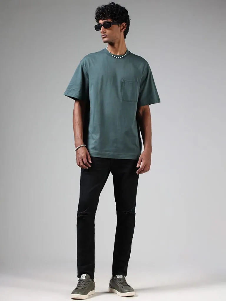 Nuon Emerald Green Relaxed-Fit T-Shirt