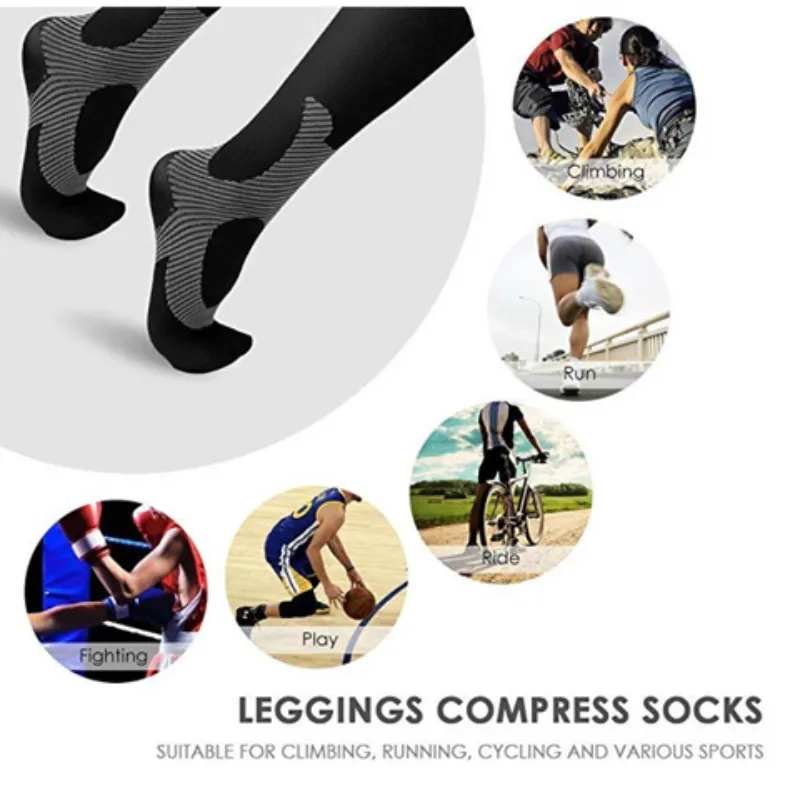 OCW Unisex Socks Arch Support Breathable Non Slip Cuff Reinforced Heel Compression Socks