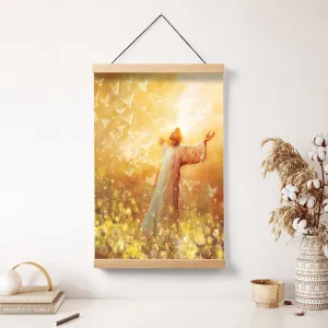 Oh, Lord Hanging Canvas Wall Art - Jesus Picture - Jesus Portrait Canvas - Religious Canvas