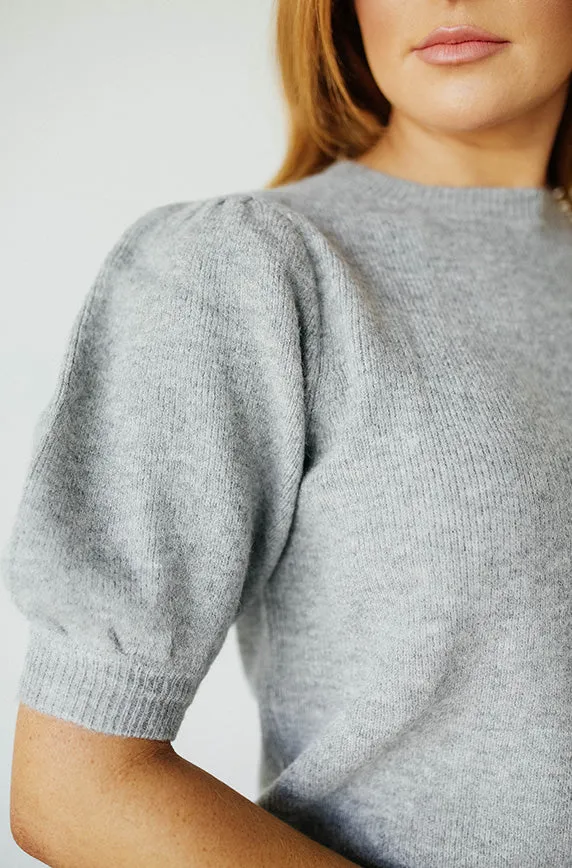 On the Go Gray Ribbed Sweater - Restocked