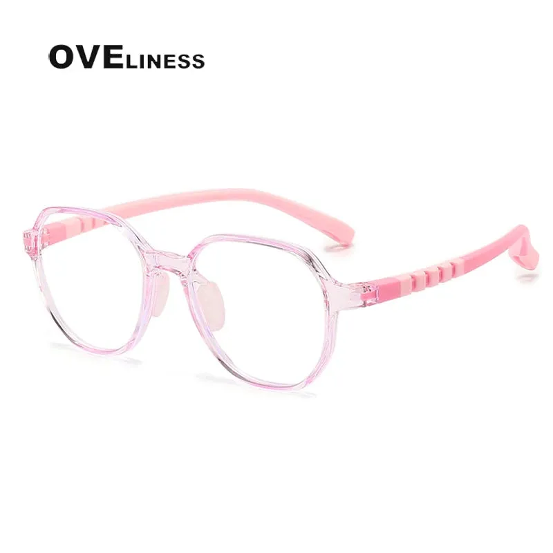 Oveliness Youth Unisex Full Rim Flat Top Oval Tr 90 Titanium Eyeglasses 91032