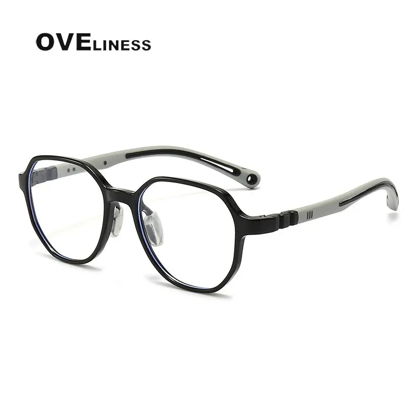 Oveliness Youth Unisex Full Rim Flat Top Oval Tr 90 Titanium Eyeglasses 91032