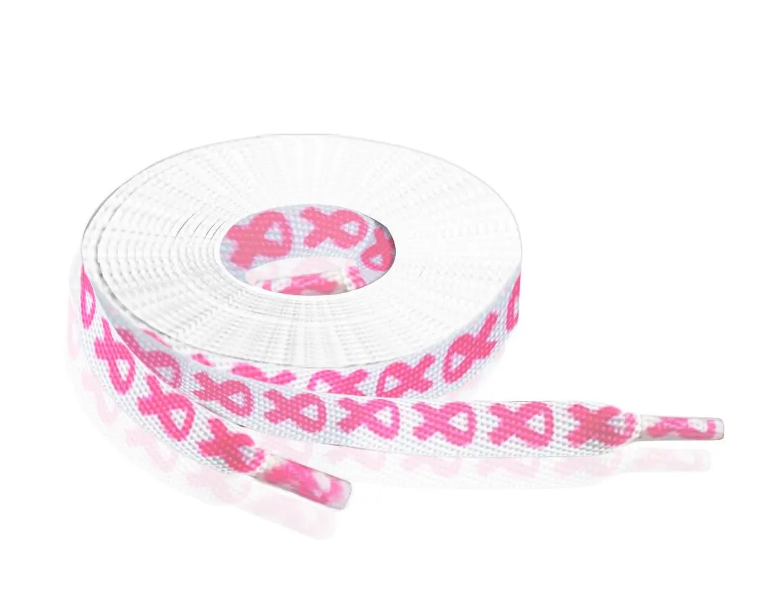 Pink Ribbon Shoe Laces (1 Pair)